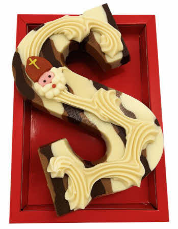 Letter S Marmer luxe gedecoreerd 240 gram