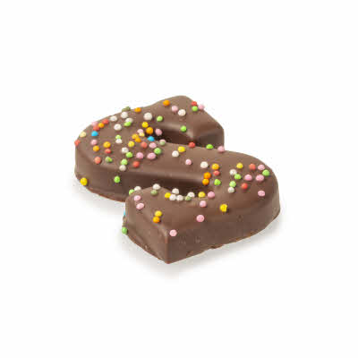 Gevulde letter S 25 gram Melk