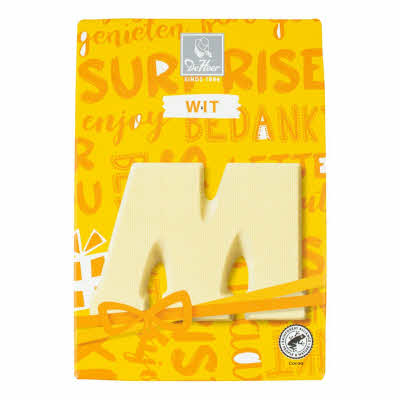 chocoladeletter wit de Heer 65g