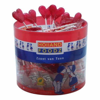 Hart lollies rood