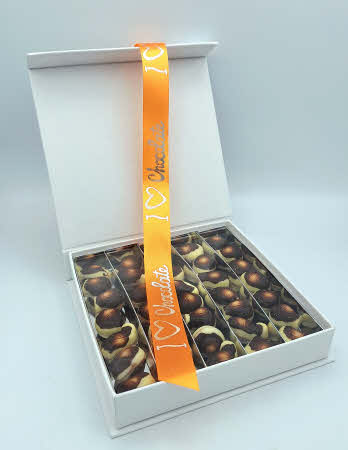 Bonbondoosje met chocolade mini Zeevruchten