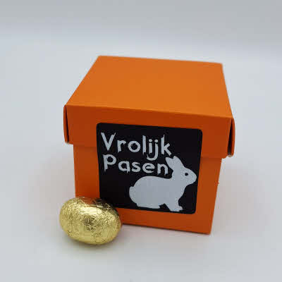 Kubusdoosje Vrolijk Pasen