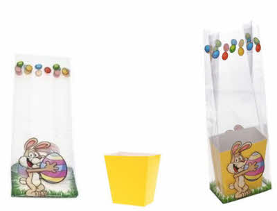 Paaszakje Paashaas met conisch bakje