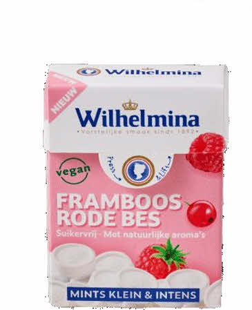 Wilhelmina pepermunt suikervrij framboos rode bes